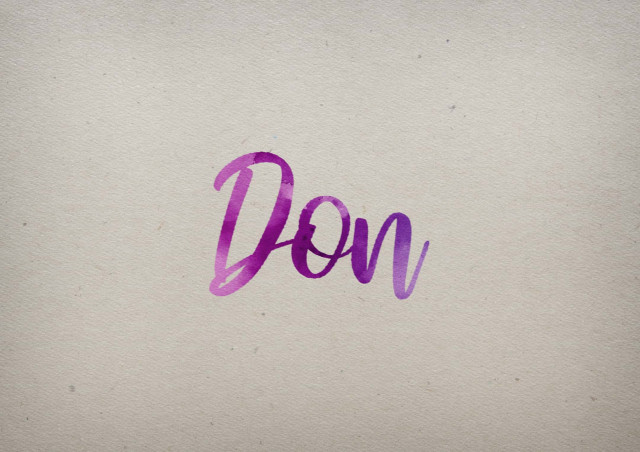 Free photo of Don Watercolor Name DP