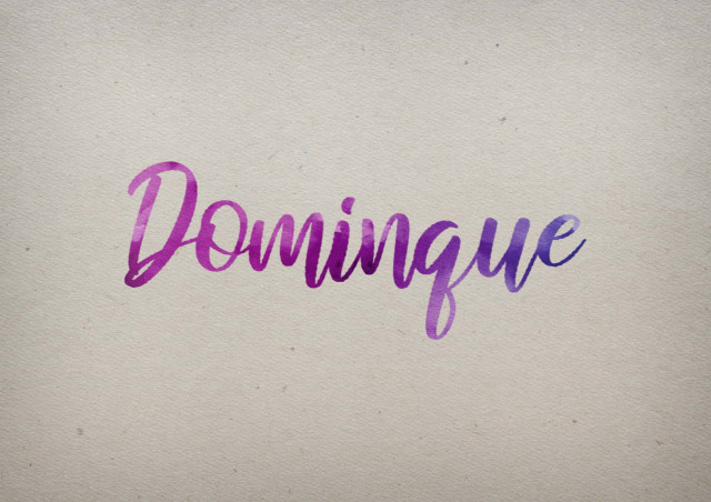 Free photo of Dominque Watercolor Name DP