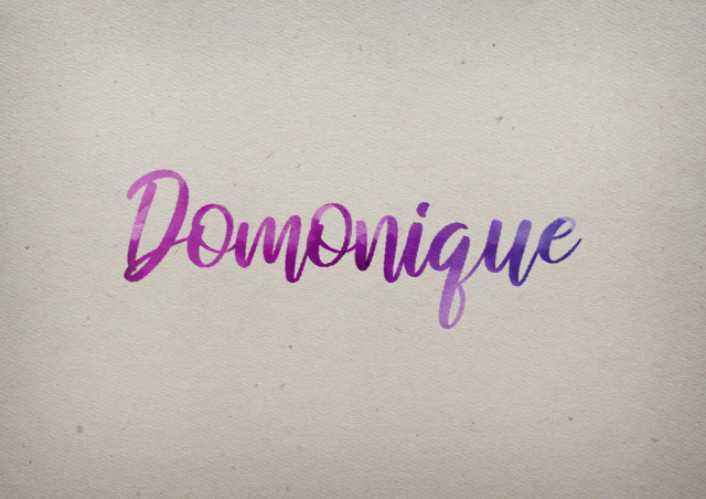 Free photo of Domonique Watercolor Name DP