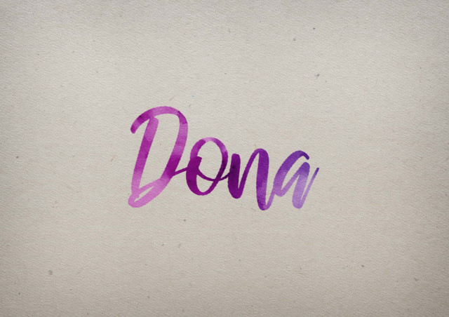 Free photo of Dona Watercolor Name DP