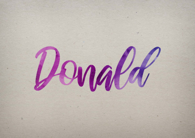 Free photo of Donald Watercolor Name DP