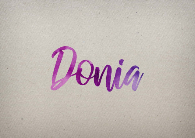 Free photo of Donia Watercolor Name DP