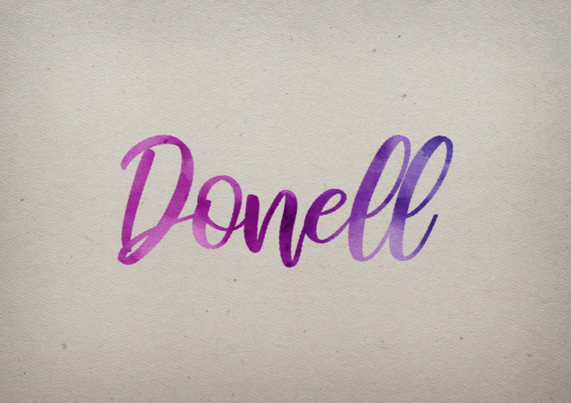 Free photo of Donell Watercolor Name DP