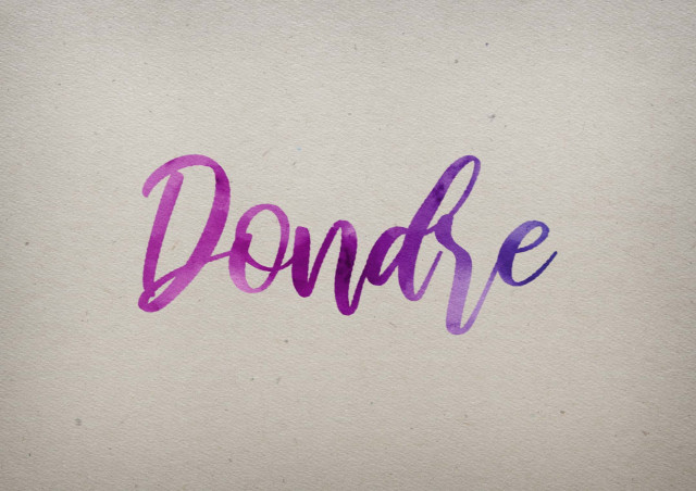 Free photo of Dondre Watercolor Name DP