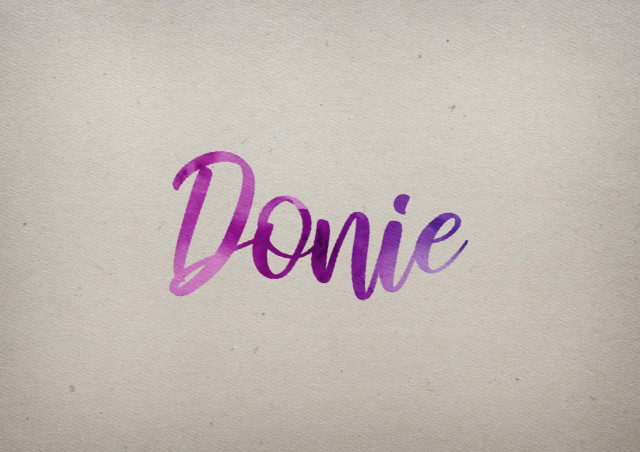 Free photo of Donie Watercolor Name DP