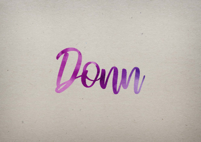 Free photo of Donn Watercolor Name DP