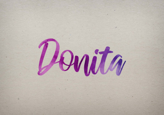 Free photo of Donita Watercolor Name DP