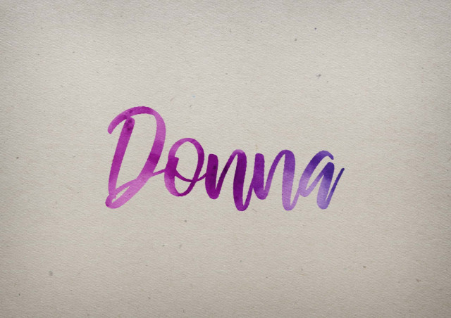 Free photo of Donna Watercolor Name DP