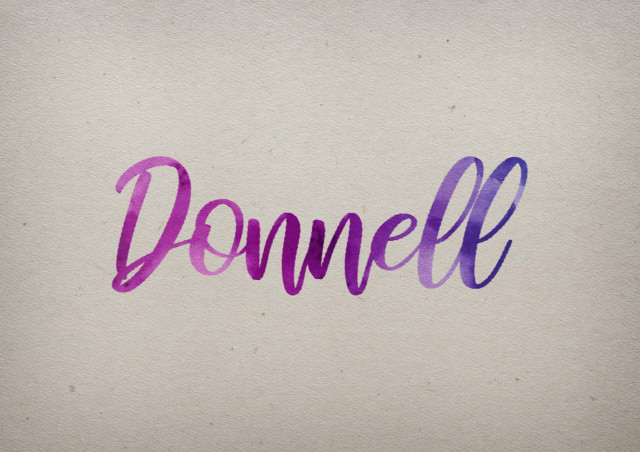 Free photo of Donnell Watercolor Name DP