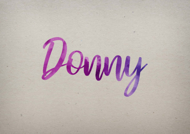 Free photo of Donny Watercolor Name DP