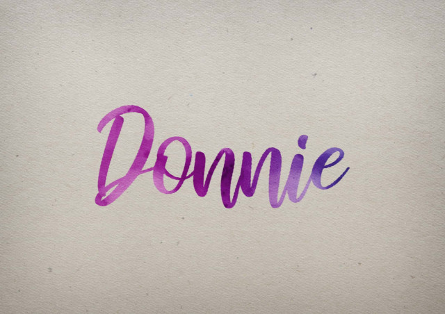 Free photo of Donnie Watercolor Name DP