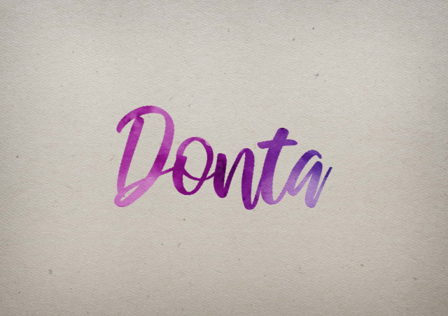 Free photo of Donta Watercolor Name DP