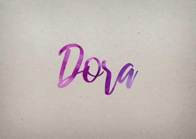 Free photo of Dora Watercolor Name DP