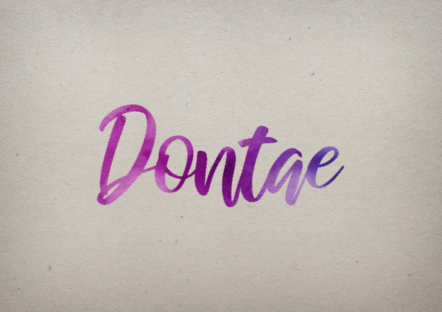 Free photo of Dontae Watercolor Name DP