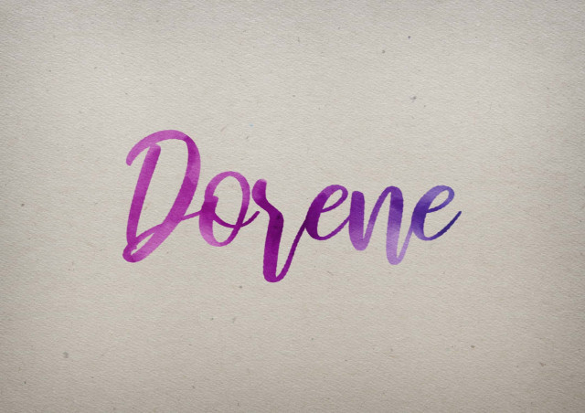 Free photo of Dorene Watercolor Name DP