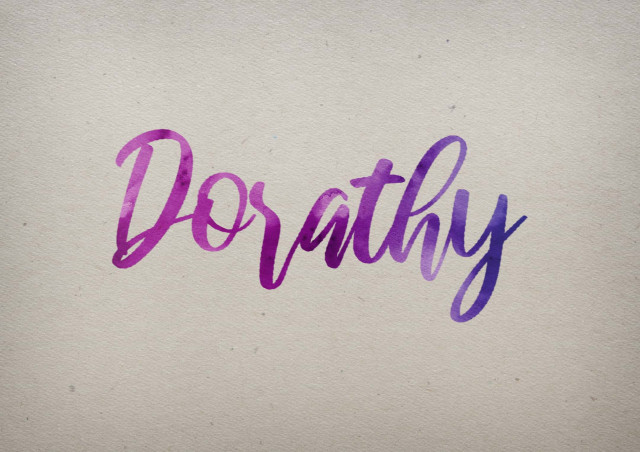 Free photo of Dorathy Watercolor Name DP