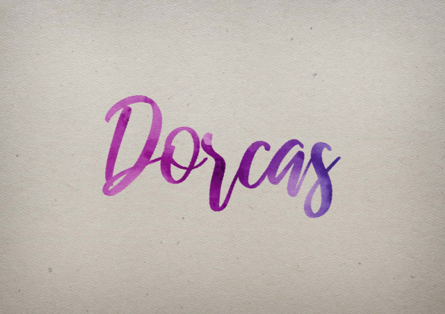 Free photo of Dorcas Watercolor Name DP