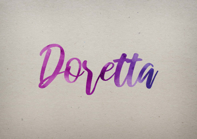 Free photo of Doretta Watercolor Name DP