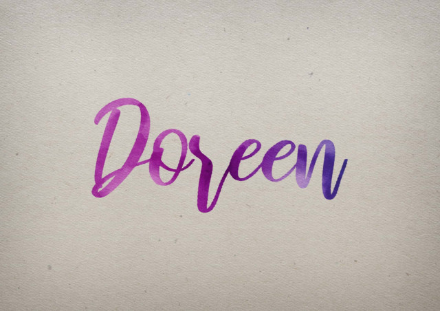 Free photo of Doreen Watercolor Name DP