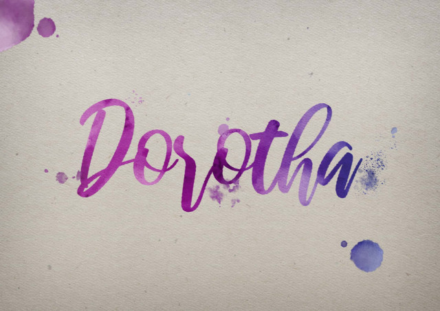 Free photo of Dorotha Watercolor Name DP