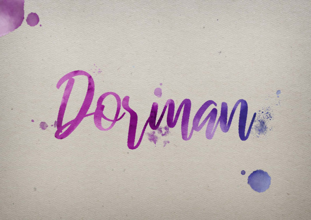 Free photo of Dorman Watercolor Name DP