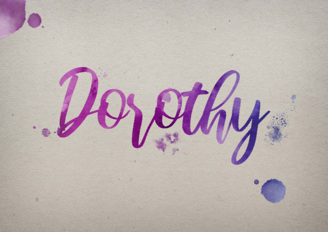 Free photo of Dorothy Watercolor Name DP