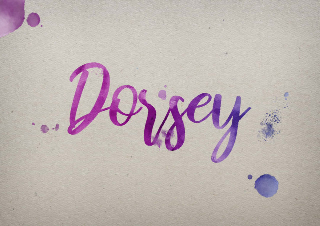 Free photo of Dorsey Watercolor Name DP