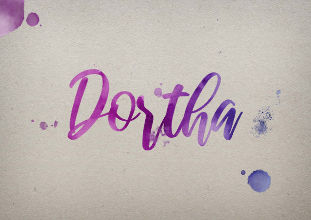 Free photo of Dortha Watercolor Name DP