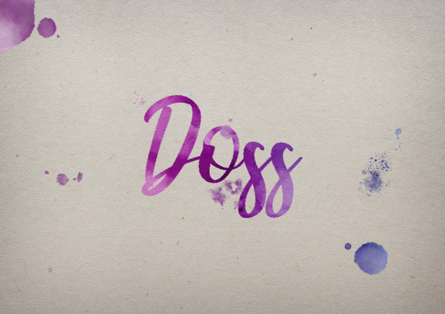 Free photo of Doss Watercolor Name DP