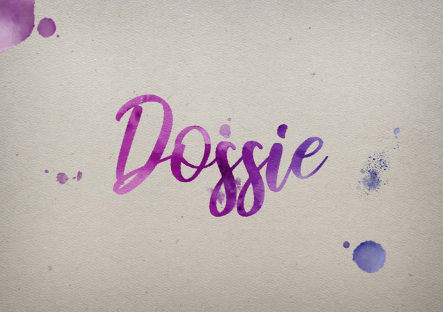 Free photo of Dossie Watercolor Name DP