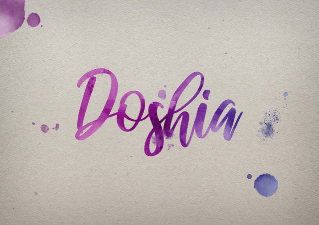 Free photo of Doshia Watercolor Name DP