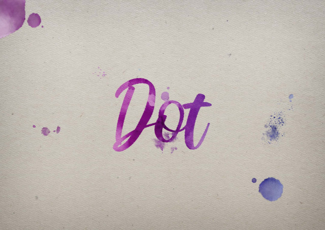 Free photo of Dot Watercolor Name DP