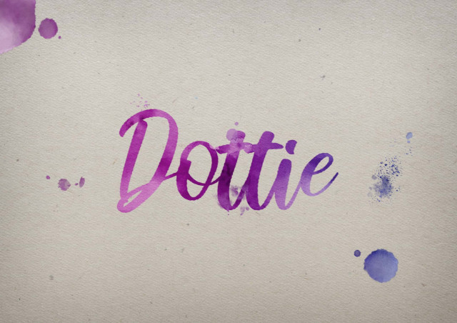 Free photo of Dottie Watercolor Name DP