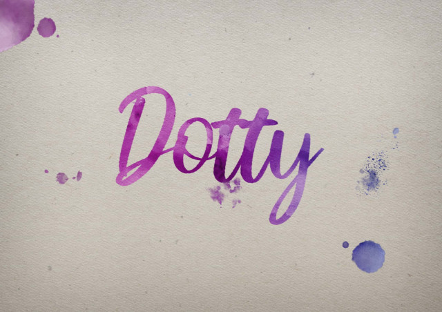 Free photo of Dotty Watercolor Name DP