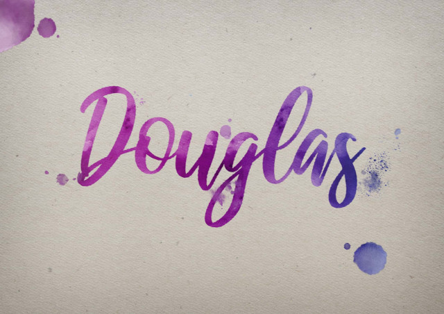 Free photo of Douglas Watercolor Name DP