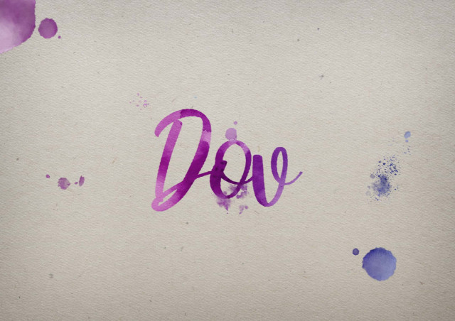 Free photo of Dov Watercolor Name DP