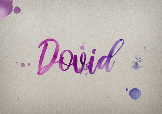 Free photo of Dovid Watercolor Name DP