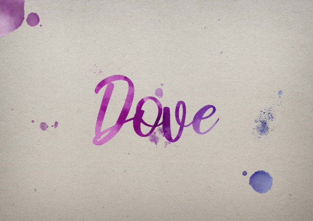 Free photo of Dove Watercolor Name DP