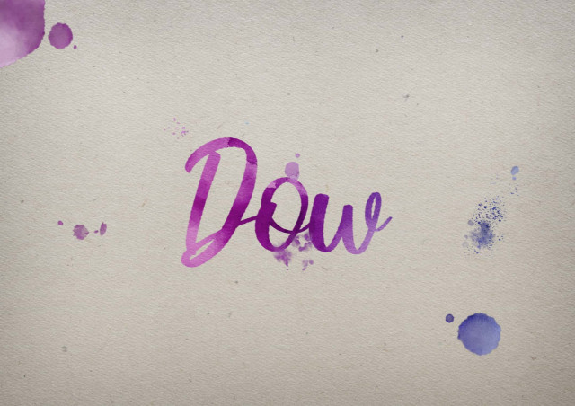 Free photo of Dow Watercolor Name DP