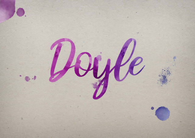 Free photo of Doyle Watercolor Name DP