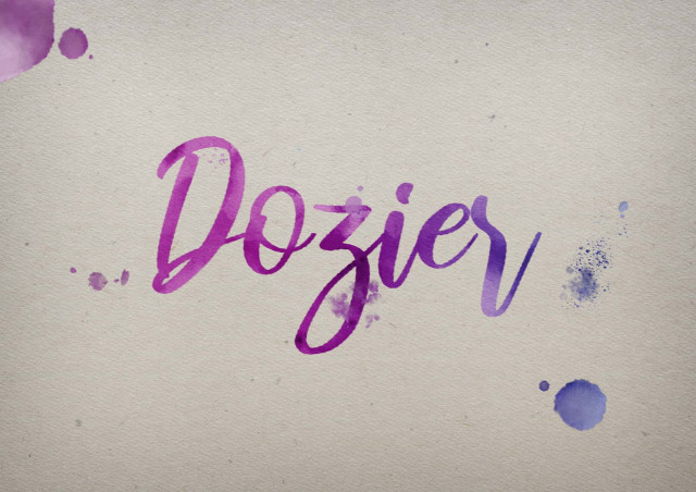 Free photo of Dozier Watercolor Name DP