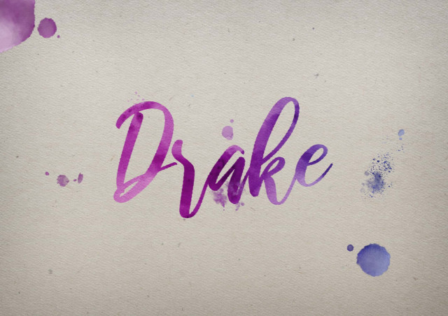 Free photo of Drake Watercolor Name DP