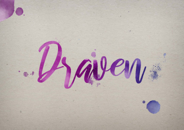 Free photo of Draven Watercolor Name DP