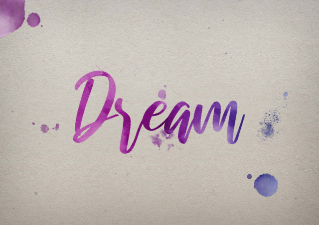 Free photo of Dream Watercolor Name DP