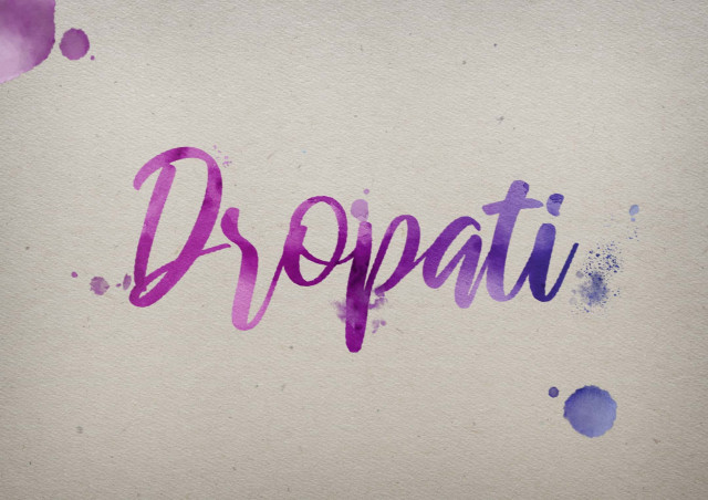Free photo of Dropati Watercolor Name DP