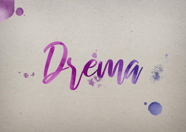 Free photo of Drema Watercolor Name DP