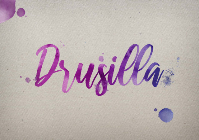 Free photo of Drusilla Watercolor Name DP