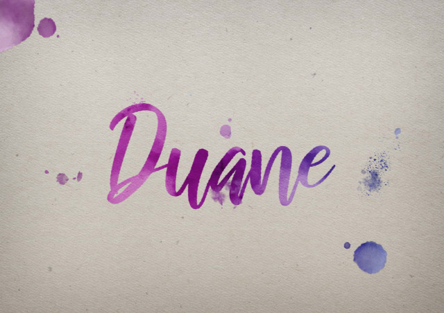 Free photo of Duane Watercolor Name DP