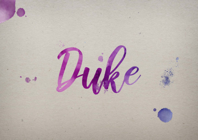 Free photo of Duke Watercolor Name DP