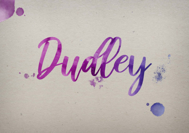 Free photo of Dudley Watercolor Name DP